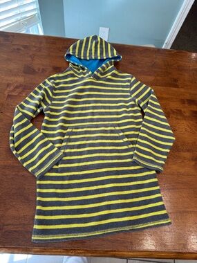 mini boden toweling beach dress Boden Boys Towelling Zip-Up Throw-On in Blue